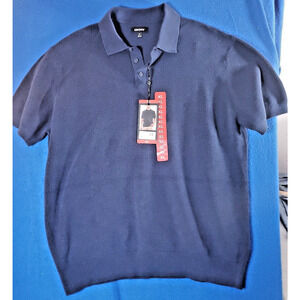 DKNY Sweater Navy Polo Shirt Men's Size XL New With Tags